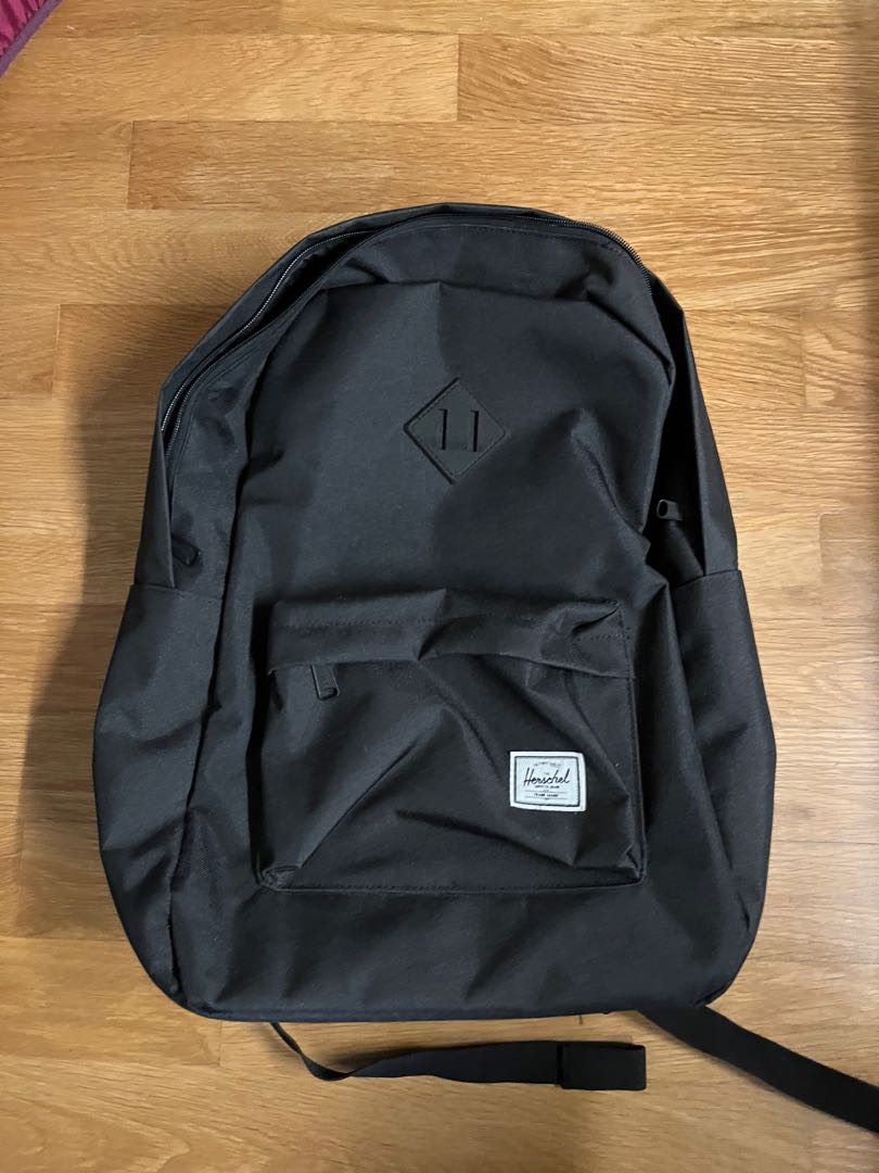 Hershel Heritage Backpack eco version in all black, Men's Fashion, Bags ...