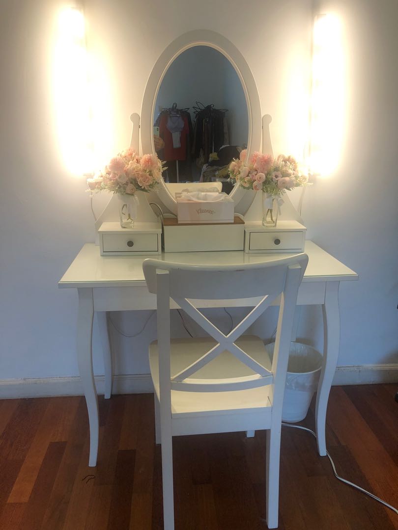 IKEA HEMNES Dressing Table, Furniture & Home Living, Furniture on Carousell