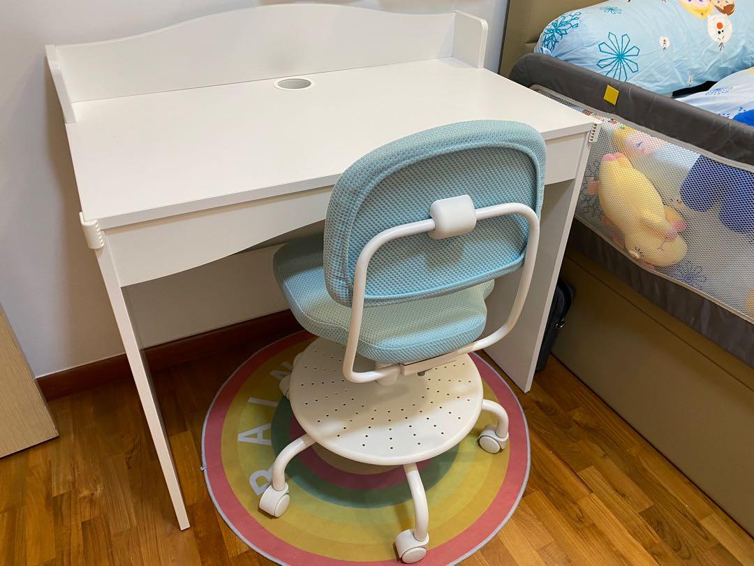 Kids study table online and chair ikea