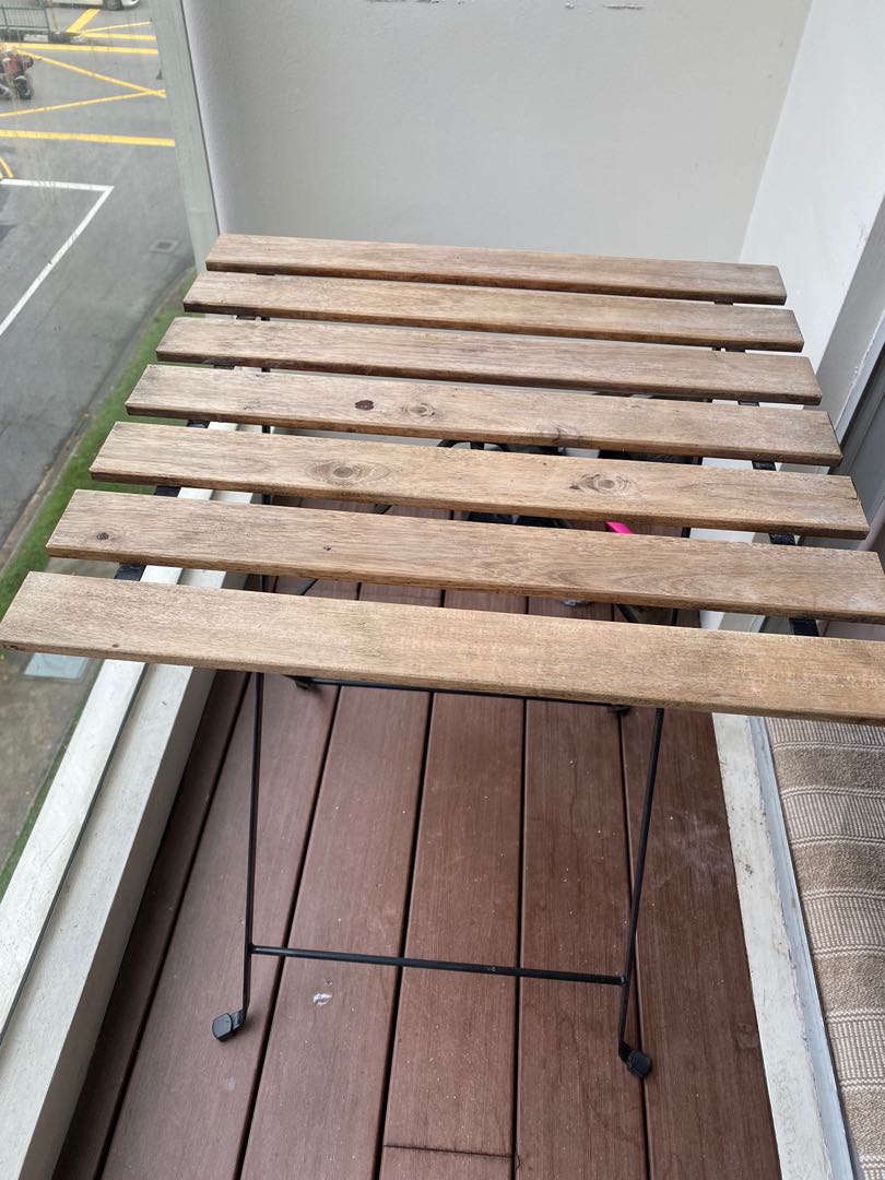 Ikea Outdoor foldable table and 1 chair, Furniture & Home Living