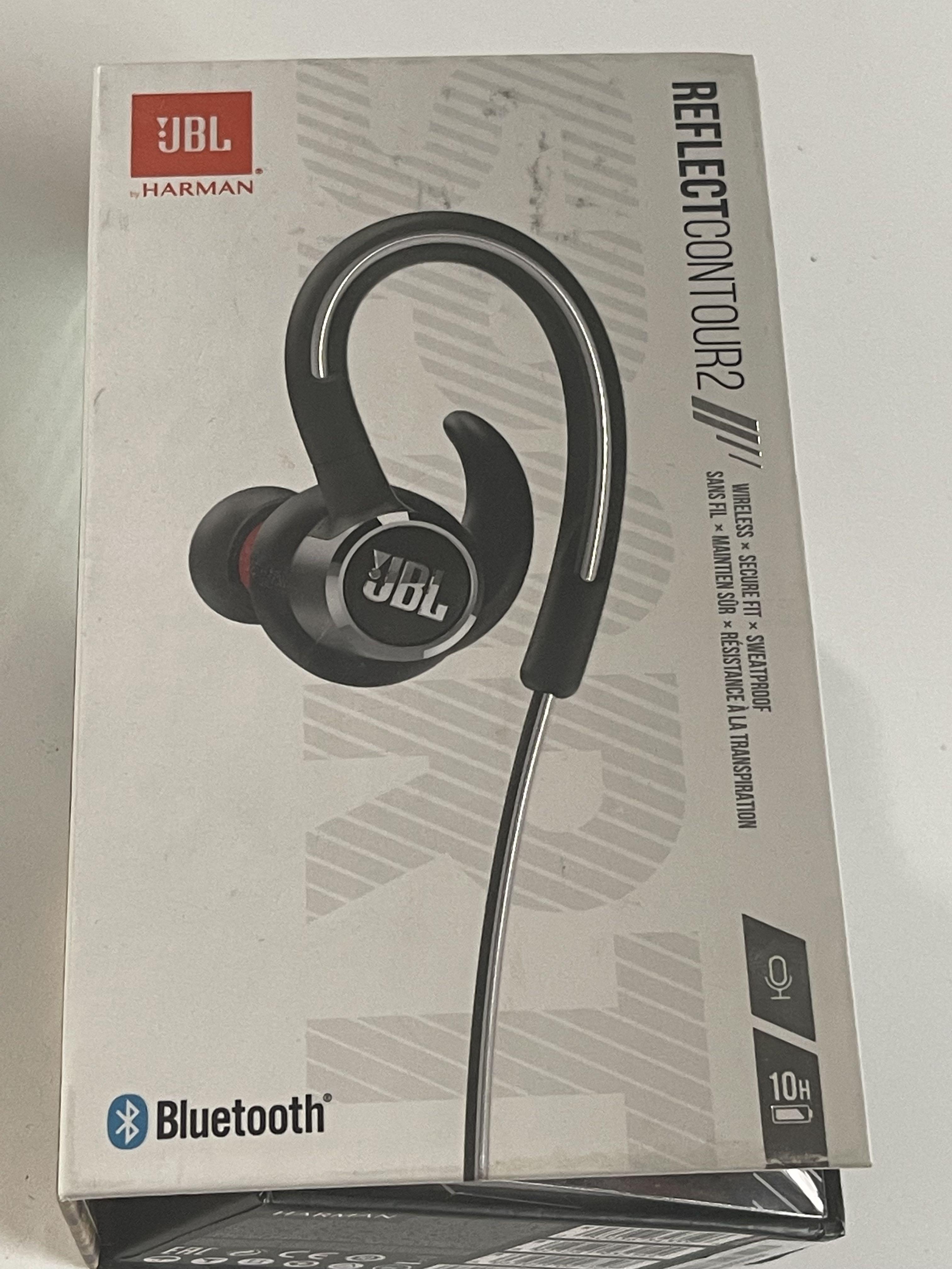 JBL Reflect Countour2 wireless bluetooth (Category: Earphones) located in Guimba. Submitted by jenny_2908 (Listing ID 1149157252, Image 2). Description: preloved jbl bluetooth headset wireless, secure fit, sweat proof unused extra ear tip issue see last pic mejo ngtuklap lang ung balot llgyan nlng ng electric tape, walang sira ang wire does not affect the quality of the sound .