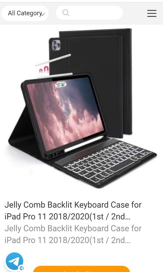 Jelly Comb Bluetooth Backlit Keyboard Case for iPad Pro 11 inch 2021