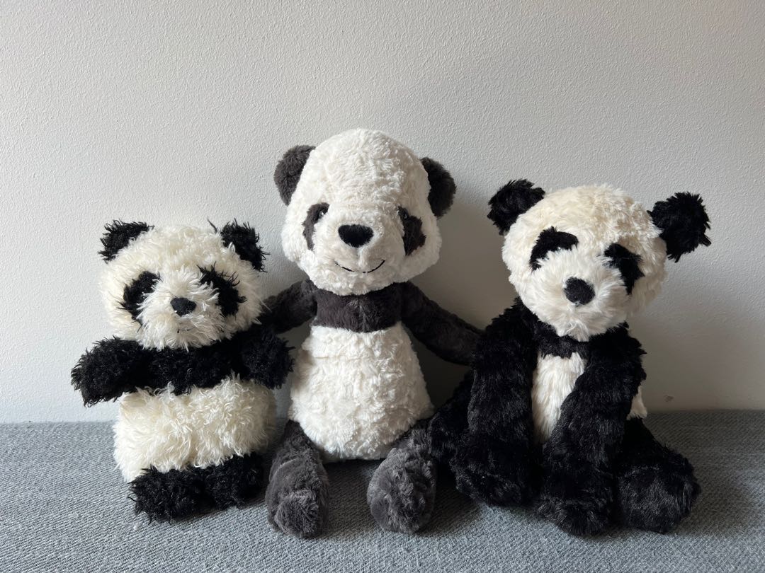 Jellycat Tuffet Panda Harry Fuddlewuddle Little Panda, Hobbies & Toys ...