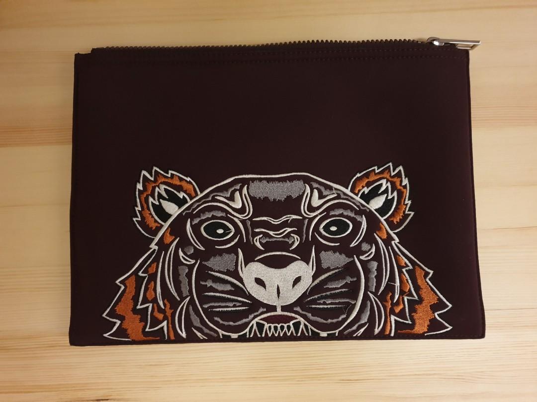 Kenzo Tiger Embroidered Clutch bag Men s Fashion Bags Belt bags Clutches and Pouches on Carousell