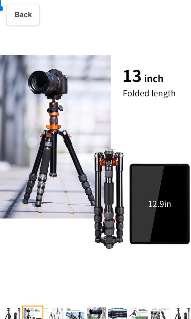 K&F Concept Camera Tripods, Lightweight Compact Tripod Monopod with 360