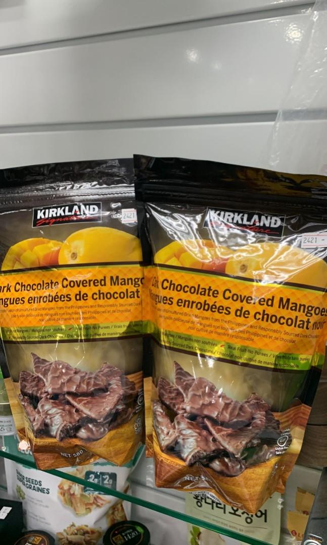 Kirkland Dark Chocolate Mangoes 黑朱古力芒果干580g 嘢食 嘢飲 包裝食物 即食食物 Carousell