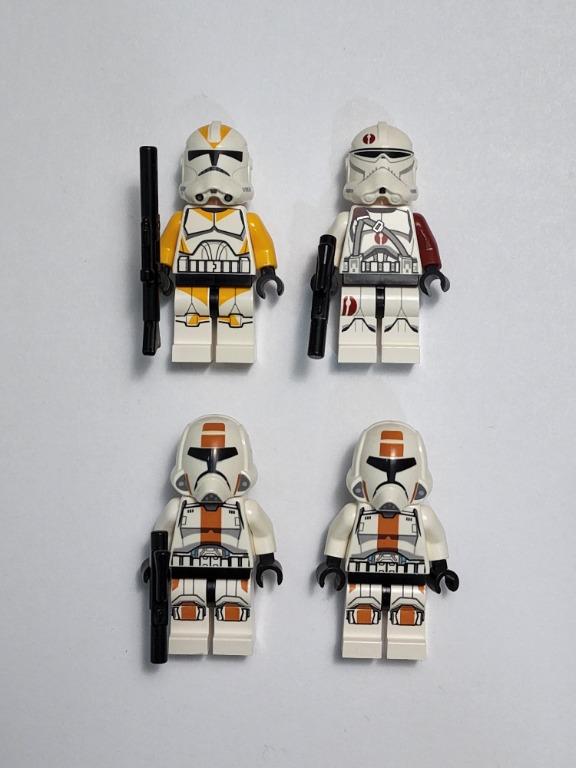 LEGO Star Wars Clone wars Troopers Orange minifigures. on