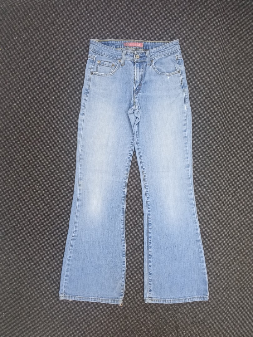 LEVIS 519 LOW FLARE BLUE WASH JEANS 