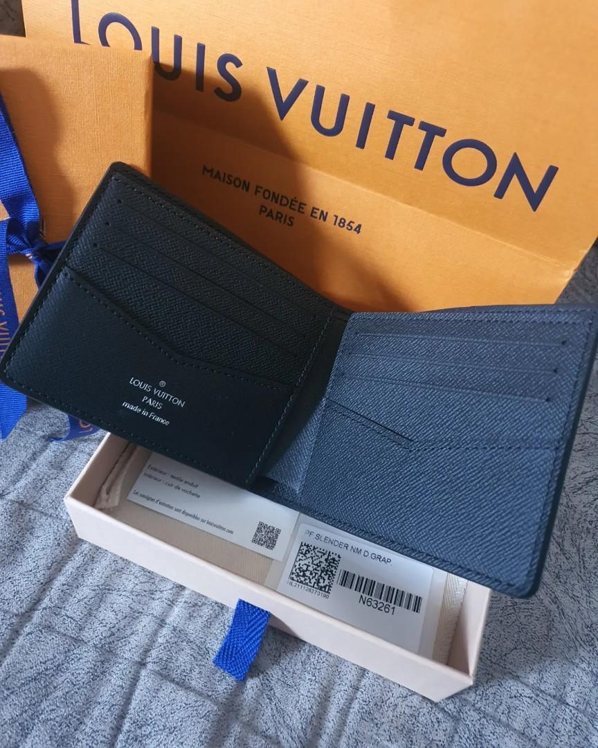 Louis Vuitton DAMIER GRAPHITE 2022 SS Slender wallet (N63261)