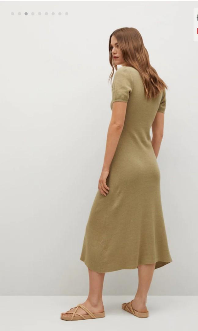 Mango cut out linen dress, Women's Fashion, Clothes, Dresses on Carousell