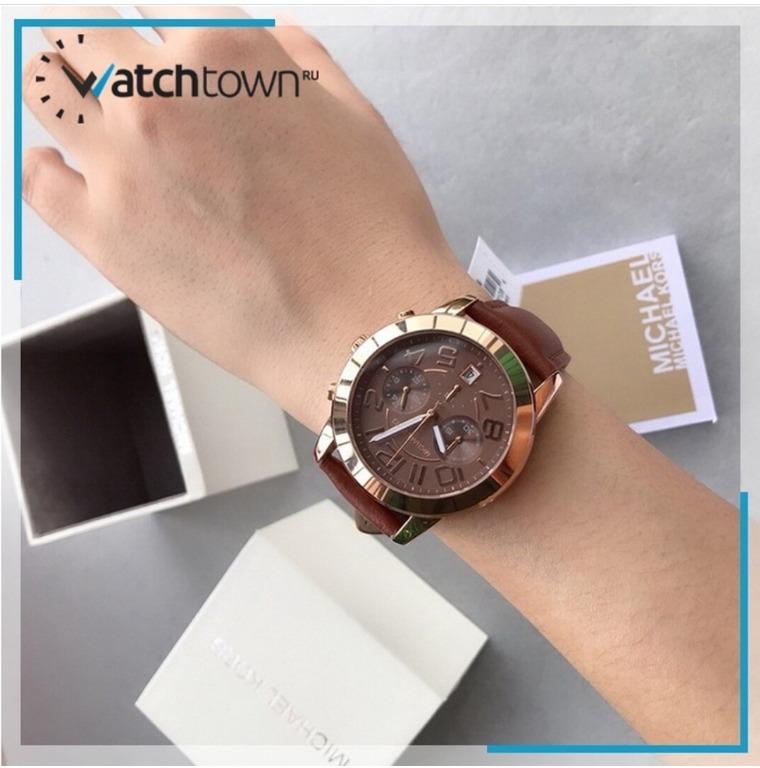 Michael Kors Mercer Chronograph Chocolate Dial Rose Gold-Tone Ladies Watch  MK2265 With 1 Year Warranty For Mechanism, Women's Fashion, Watches &  Accessories, Watches on Carousell