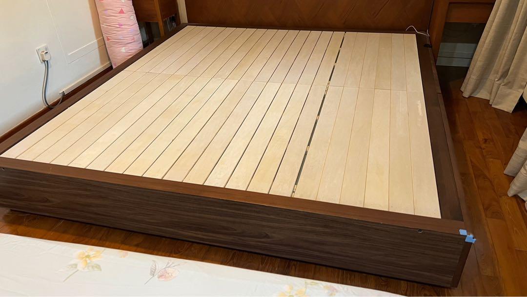 Muji king size storage bed, Furniture & Home Living, Furniture, Bed