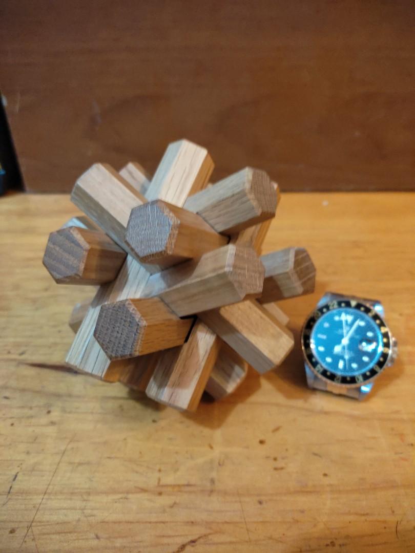 Muku 旭川工房橡木六角柱魔方 魯班鎖 興趣及遊戲 玩具 遊戲類 Carousell