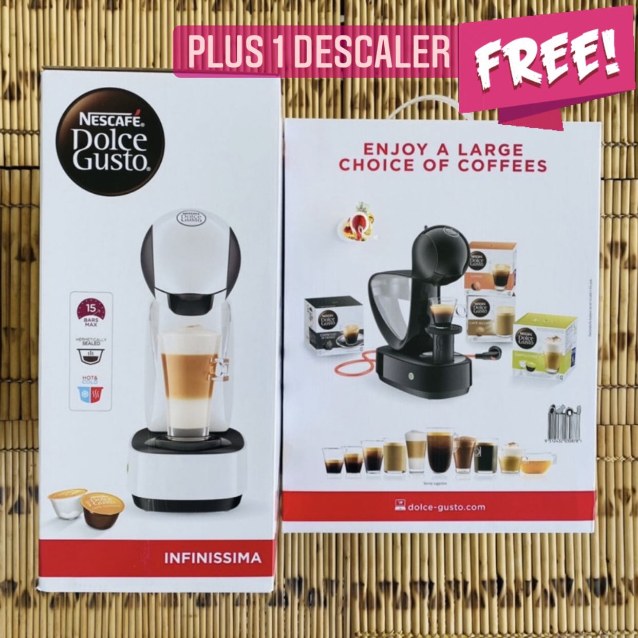 Nescafe Dolce Gusto Infinissima Coffee Machine White or Black, TV