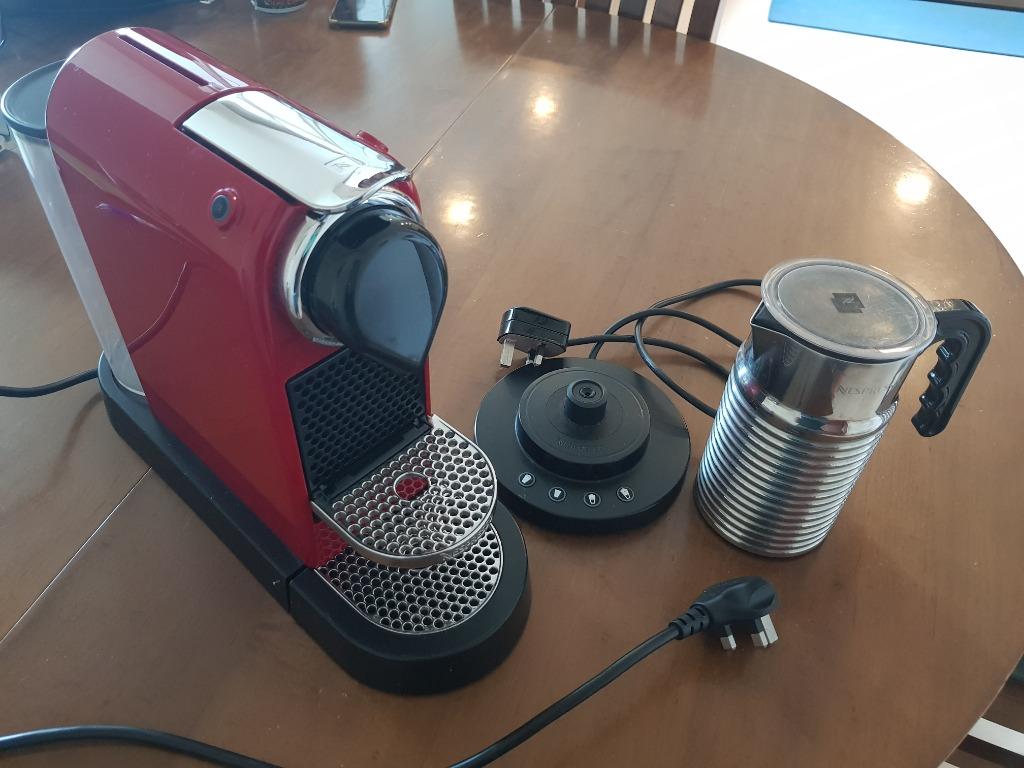 Nespresso CitiZ Cherry Red & Aeroccino Bundle, & Home Appliances, Kitchen Appliances, Coffee Machines & Makers Carousell