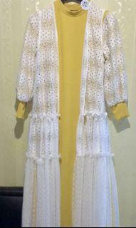 Gamis Papermea Ori/ Dress Import/ Gamis Brukat/ Gamis Mewah/ Gamis Knit/ Dress Papermea Premium Preloved 2x pakai