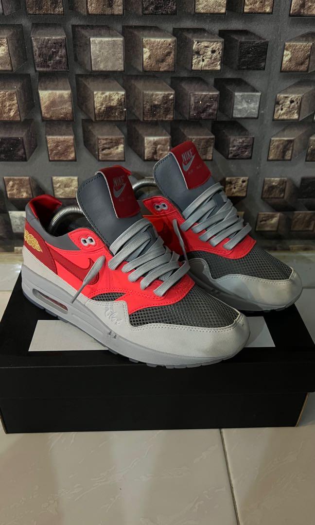 Nike Airmax 1 Clot Solar Red, Men's Fashion, Footwear, Sneakers on Carousell