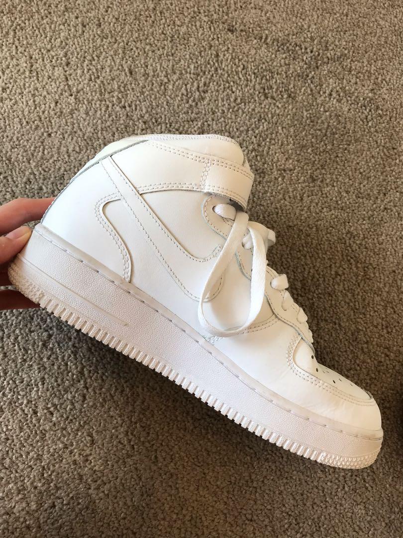 White high top clearance air forces women's
