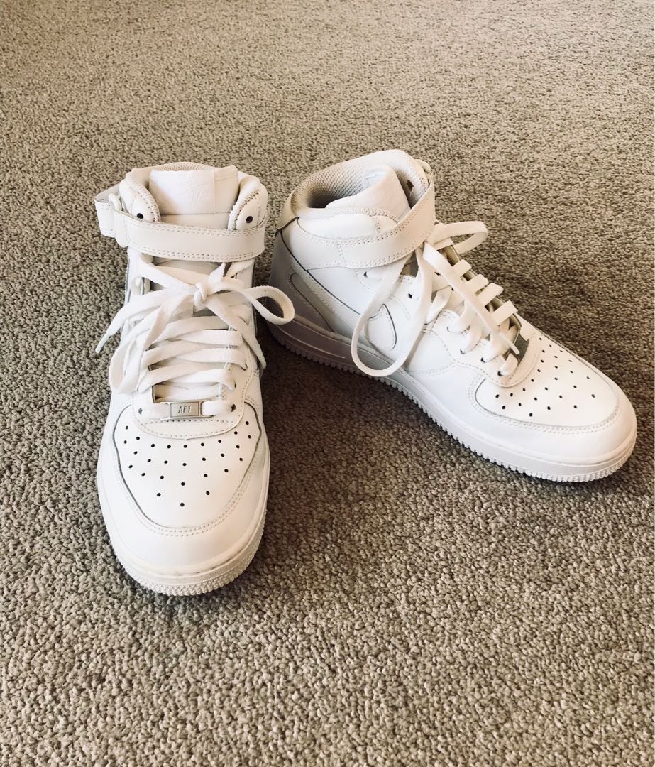 Nike White Air Force 1 High Top Sneakers Women s Fashion Shoes