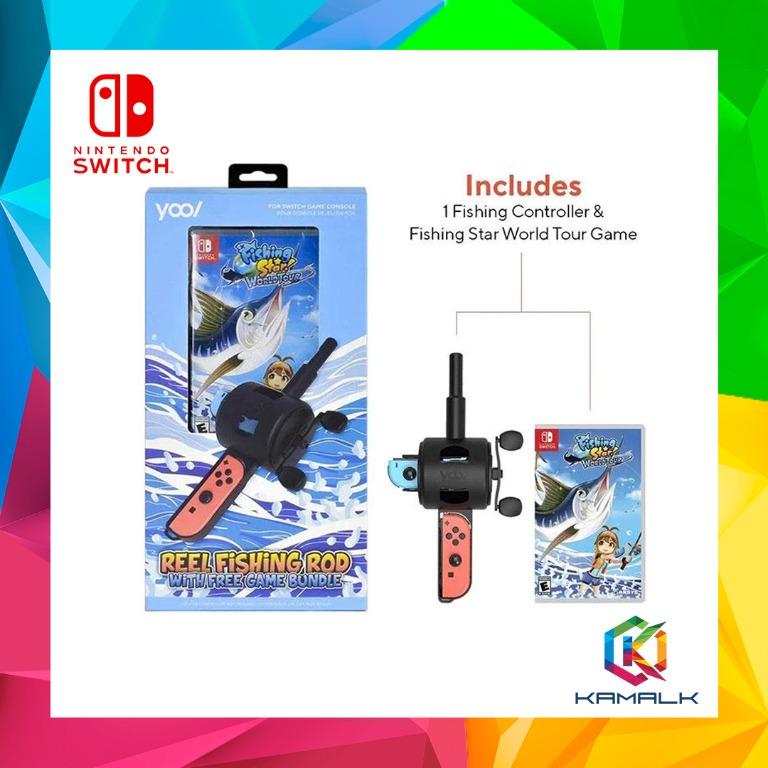 Nintendo Switch Reel Fishing Rod + Fishing Star World Tour - out