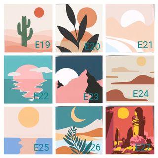 Paint by numbers framed sunrise sunset dawn rise sun