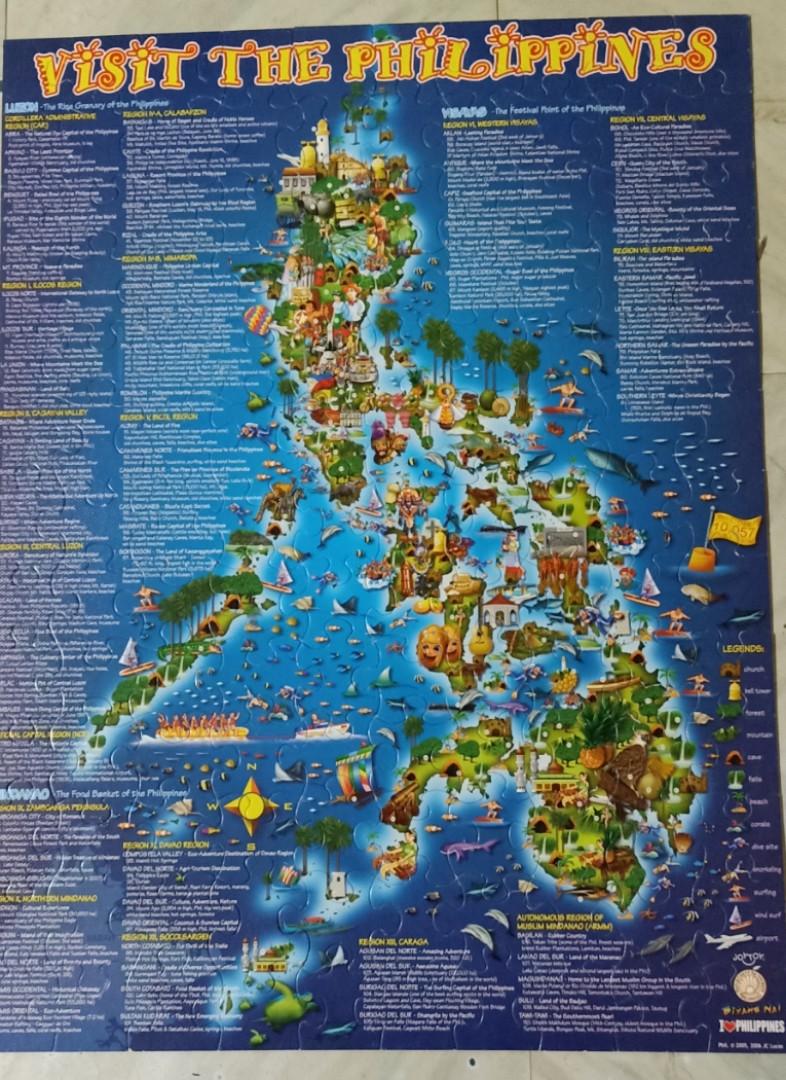 Philippine Map Jigsaw Puzzle, Hobbies & Toys, Toys & Games on Carousell