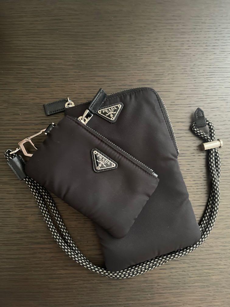 Prada double deals pouch bag