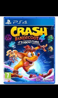 SELLING CHEAP!! GREAT FAMILY FUN!!! TOTALLY BRAND NEW & SHRINK WRAP SEALED (UP TO 4) MULTIPLAYERS PLAYSTATION 4 (PS4) THE LATEST CRASH BANICOOT 4 - IT'S ABOUT TIME FOR JUST ONLY $29!! (NEW PRICE REVISED TODAY, 17 MAY)!!+ FREE DELIVERY* TO YOUR DOORSTEPS!!