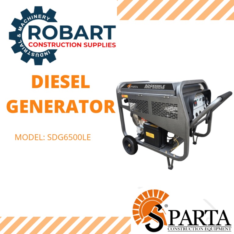 SPARTA DIESEL GENERATOR SDG6500LE, Commercial & Industrial ...