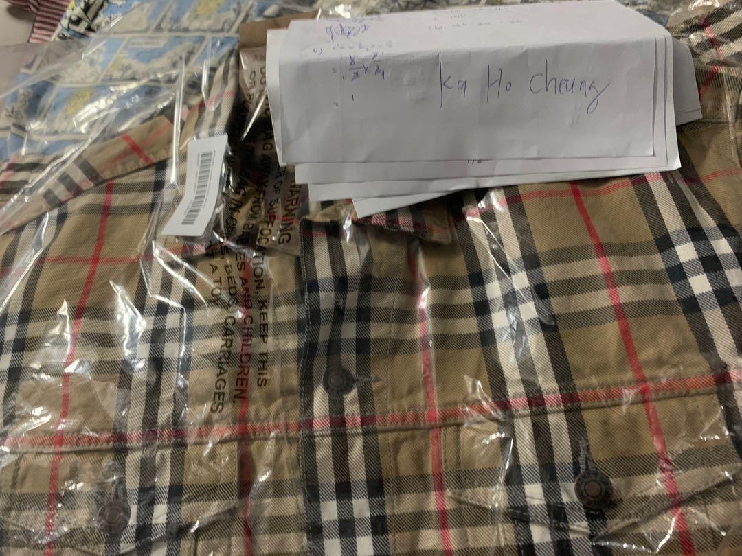 Supreme Burberry Denim Trucker Jacket, 男裝, 外套及戶外衣服- Carousell