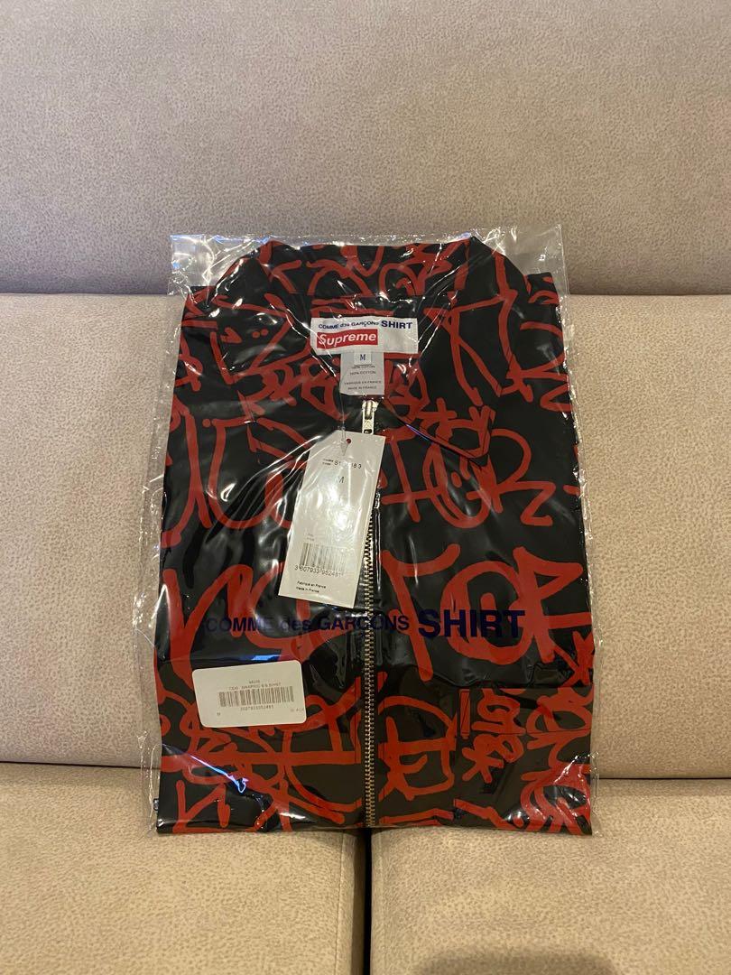 Supreme Comme des Garcons Shirt Graphic Men s Fashion Tops