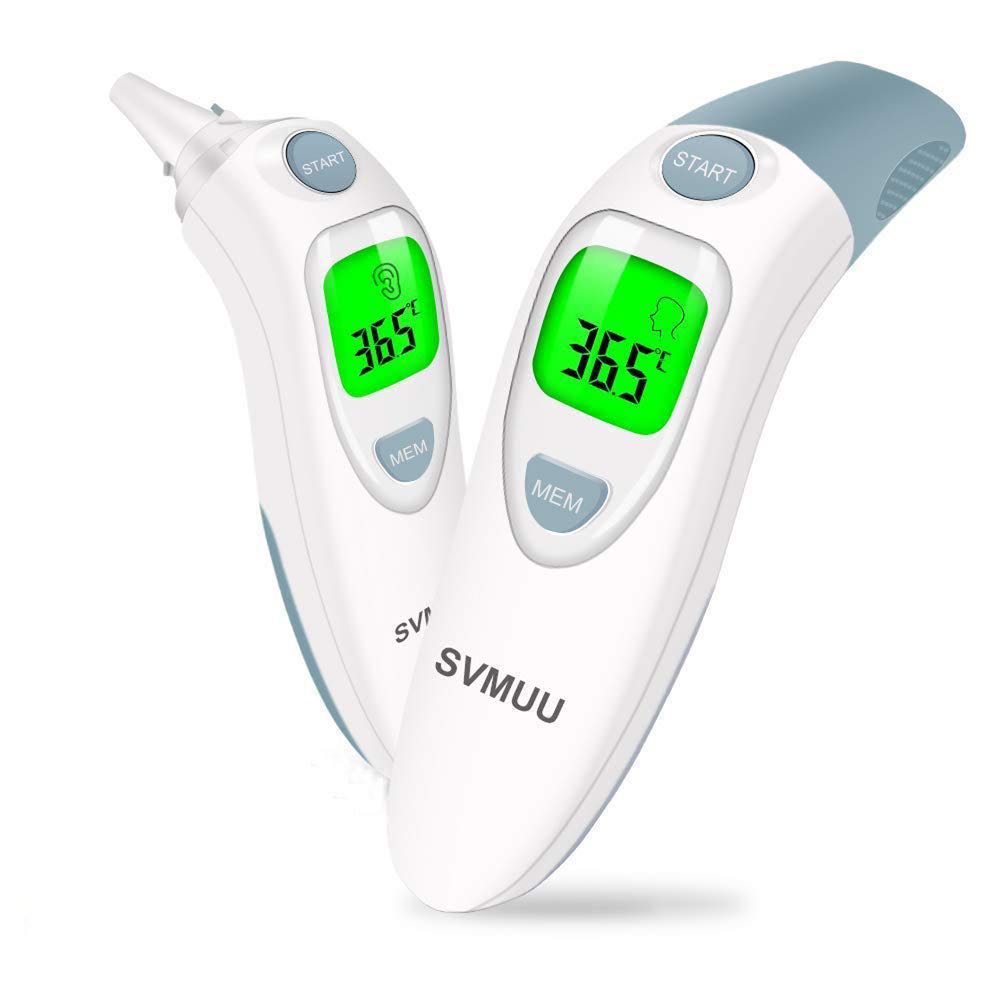 SVMUU Ear and Forehead Thermometer, Digital Infrared Thermometer for