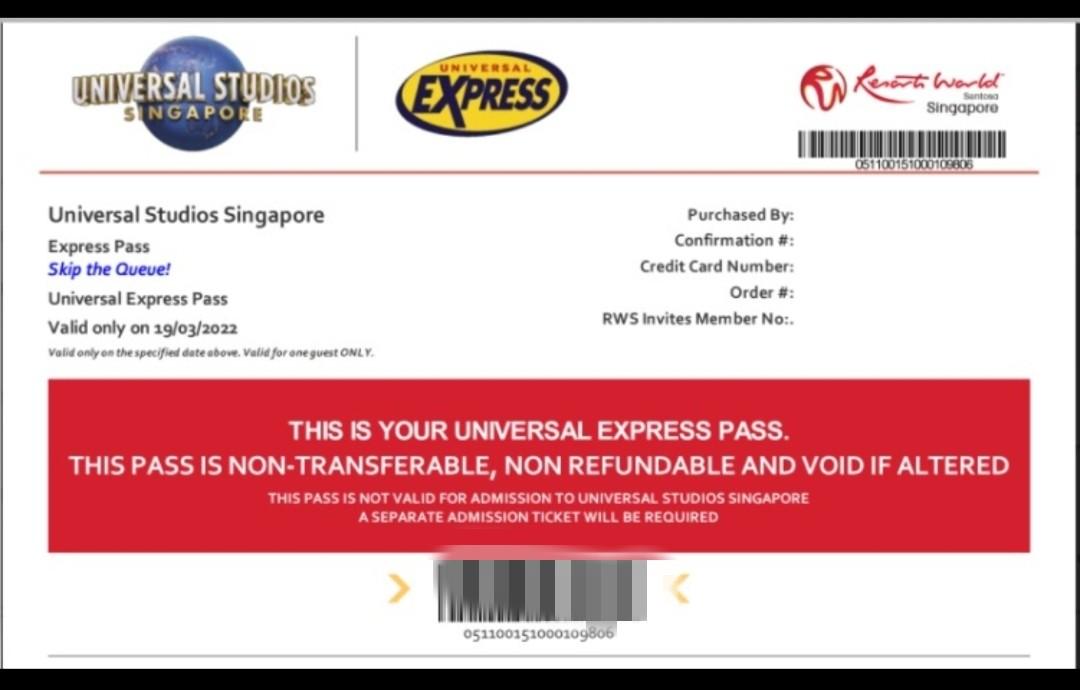 Universal Studios Express 2 X Pass, Tickets & Vouchers, Local Attractions &  Transport on Carousell