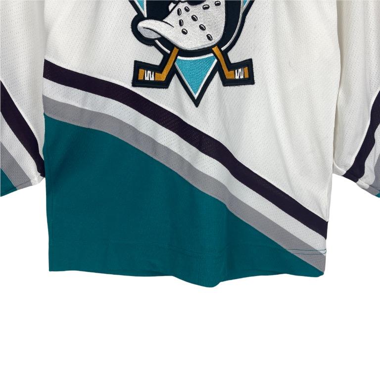 Vintage Starter Anaheim Mighty Ducks NHL Sewn Patch Hockey Jersey Size M,  Men's Fashion, Tops & Sets on Carousell