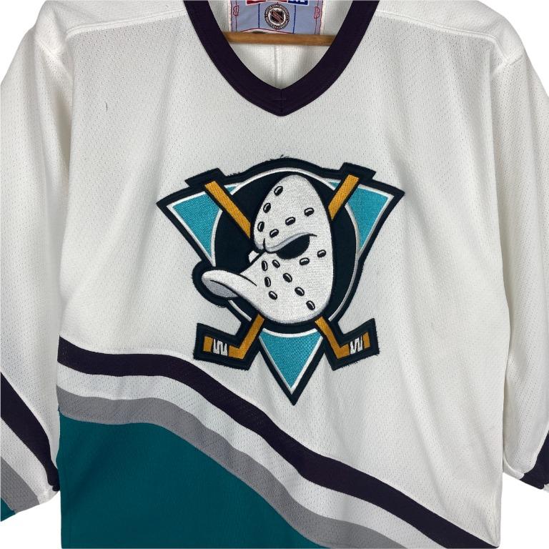 XL/TG Mighty Ducks of Anaheim Vintage CCM Webco Jersey 