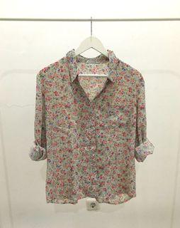 Vintage Floral Oversized Shirt