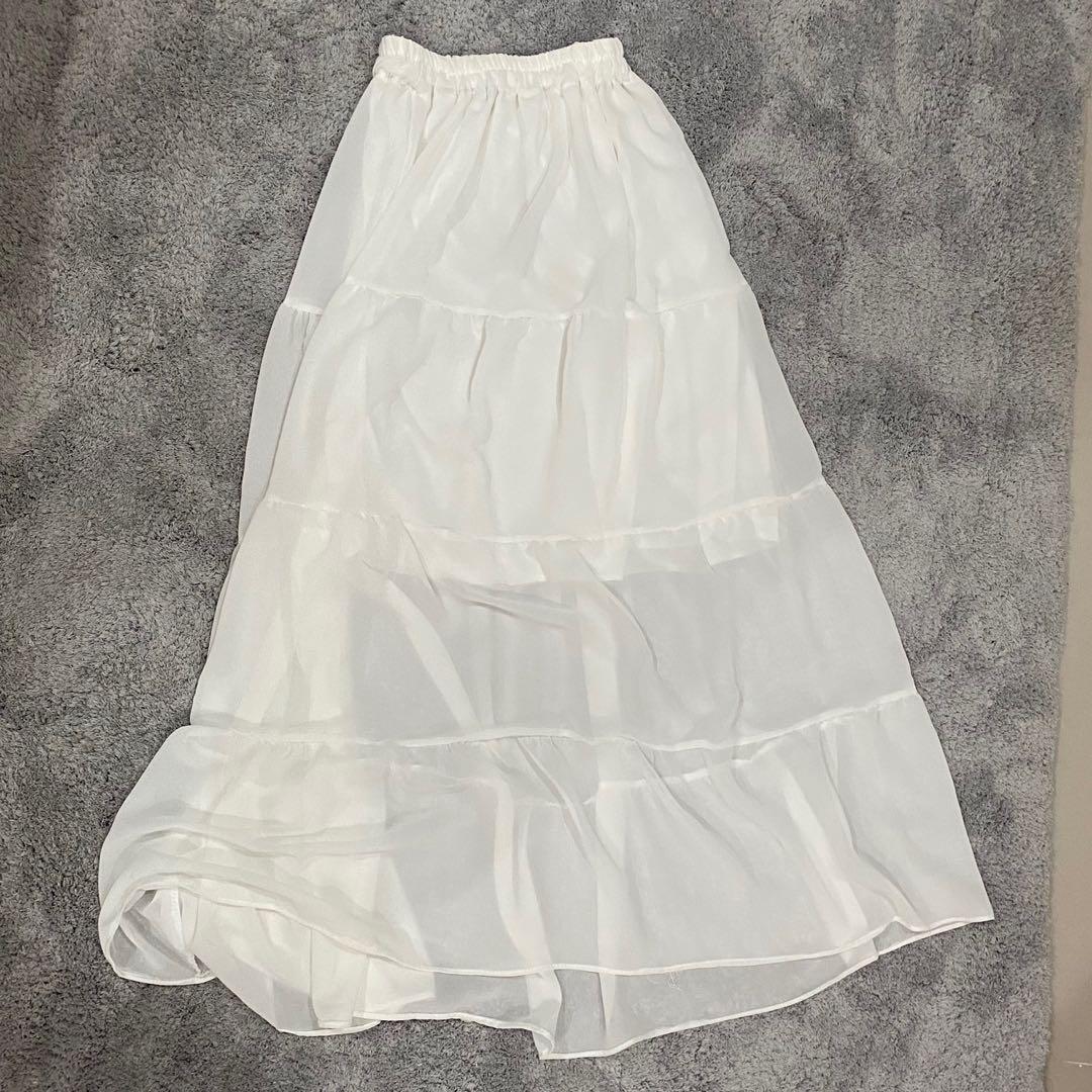 white midi skirt