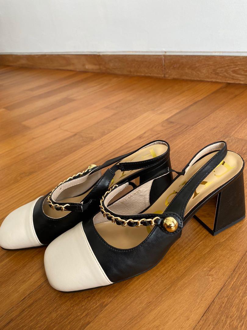 block mary jane heels