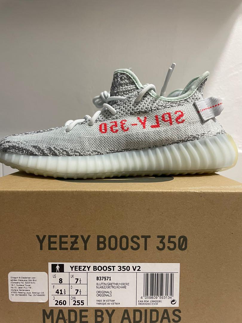 Yeezy blue hotsell tint size 8