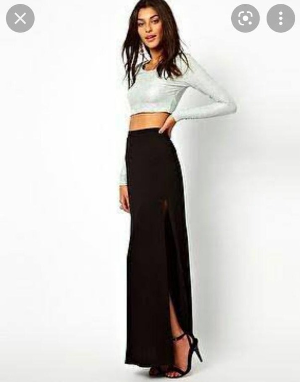 black maxi skirt