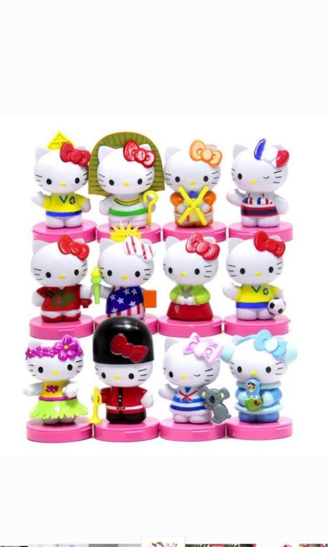 Details about   12Pcs Mini Figure Hello Kitty Toys Kids Cake Toppers Xmas Gift Home Decoration 