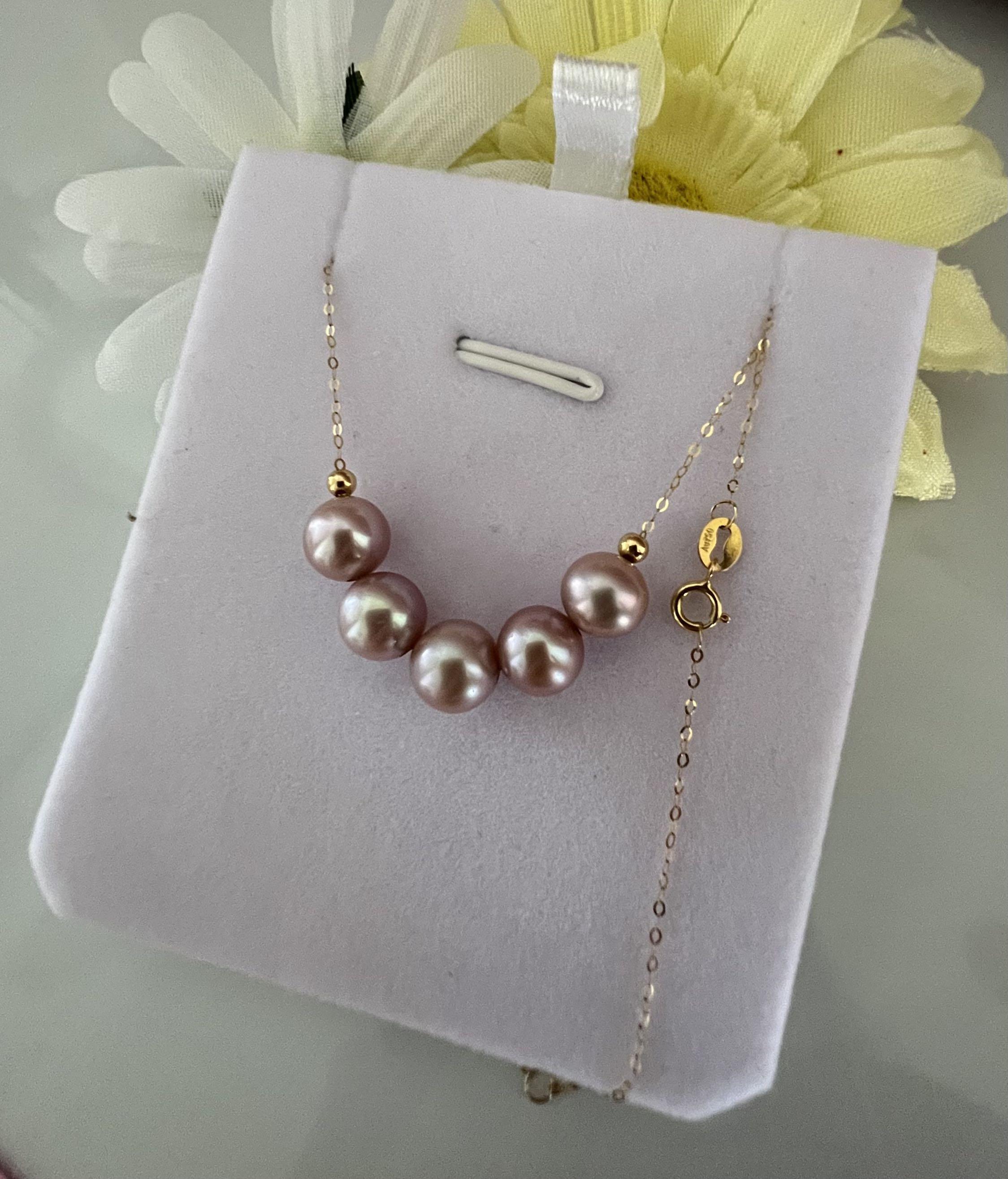 Real purple pearl best sale necklace