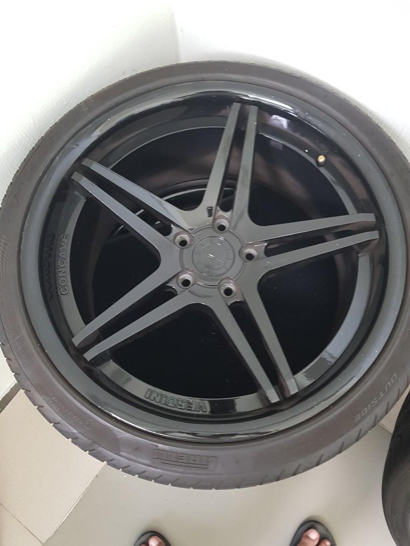 20 Inches Sport Rims Vertini 20 inches Sport Rims with Deep Concave with Tyres, Car ...