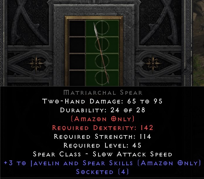 Cheap 04 sockets Elite Spears for yourself & your mercenary at 4 each