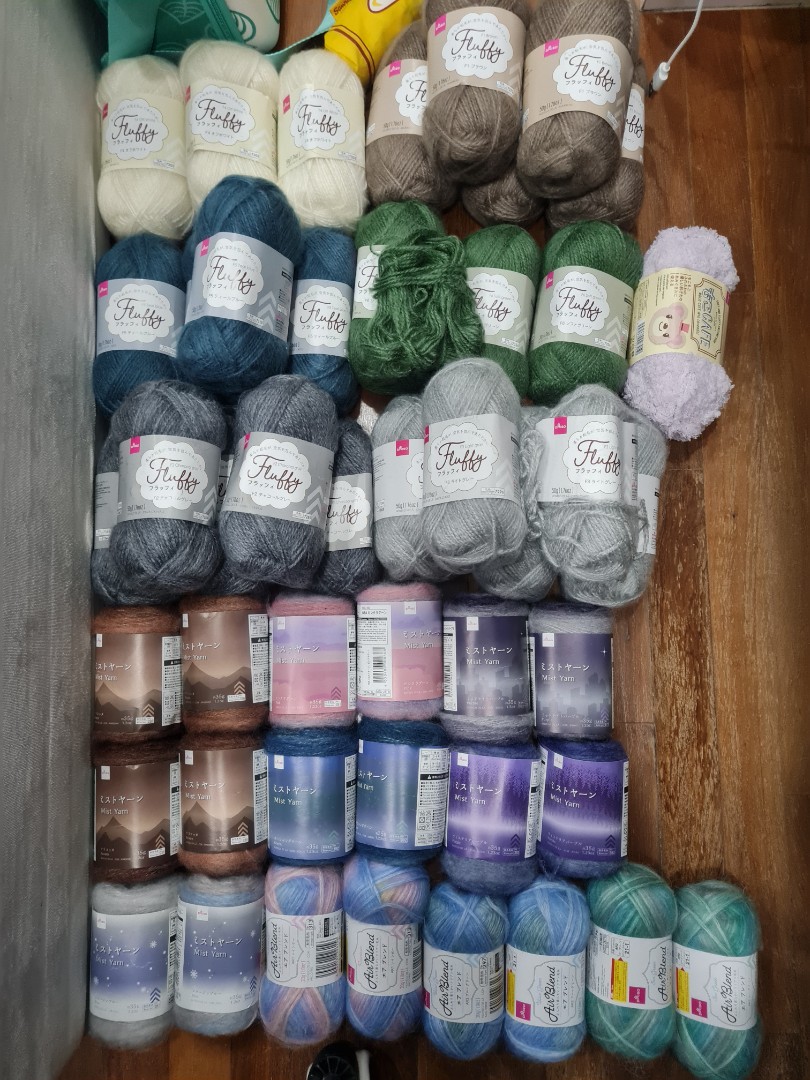 60x Daiso Yarn crochet knitting set, Hobbies & Toys, Stationery & Craft