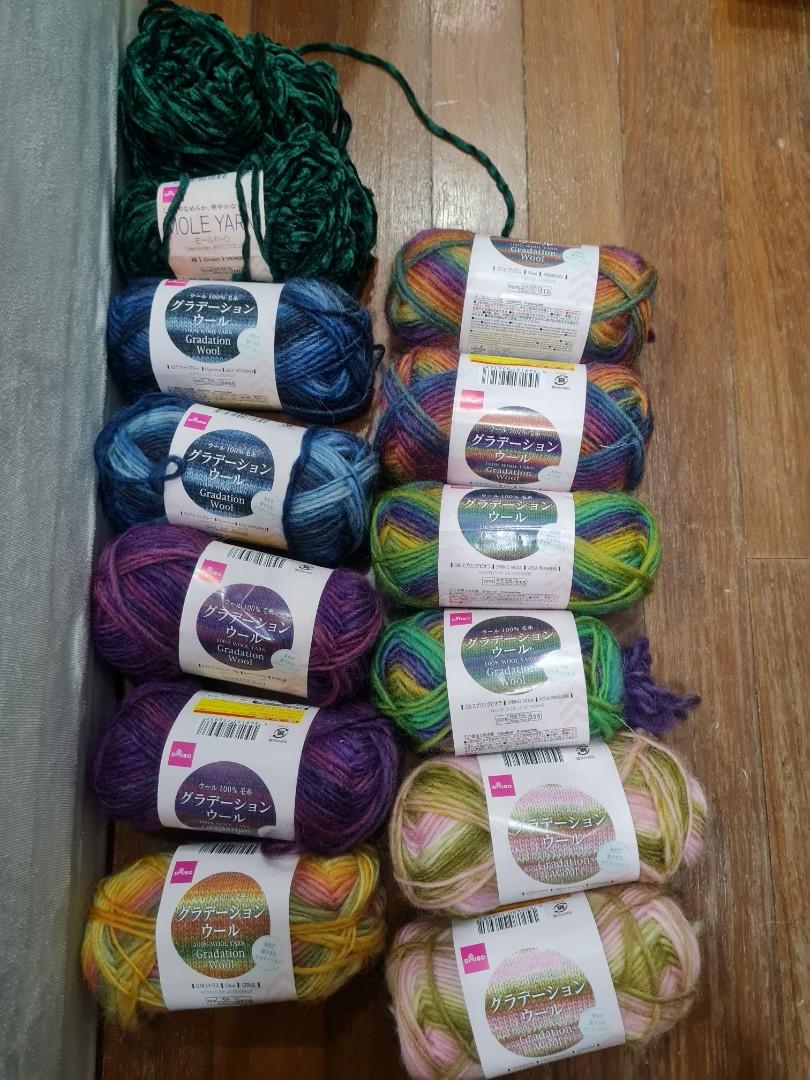 60x Daiso Yarn crochet knitting set, Hobbies & Toys, Stationery & Craft