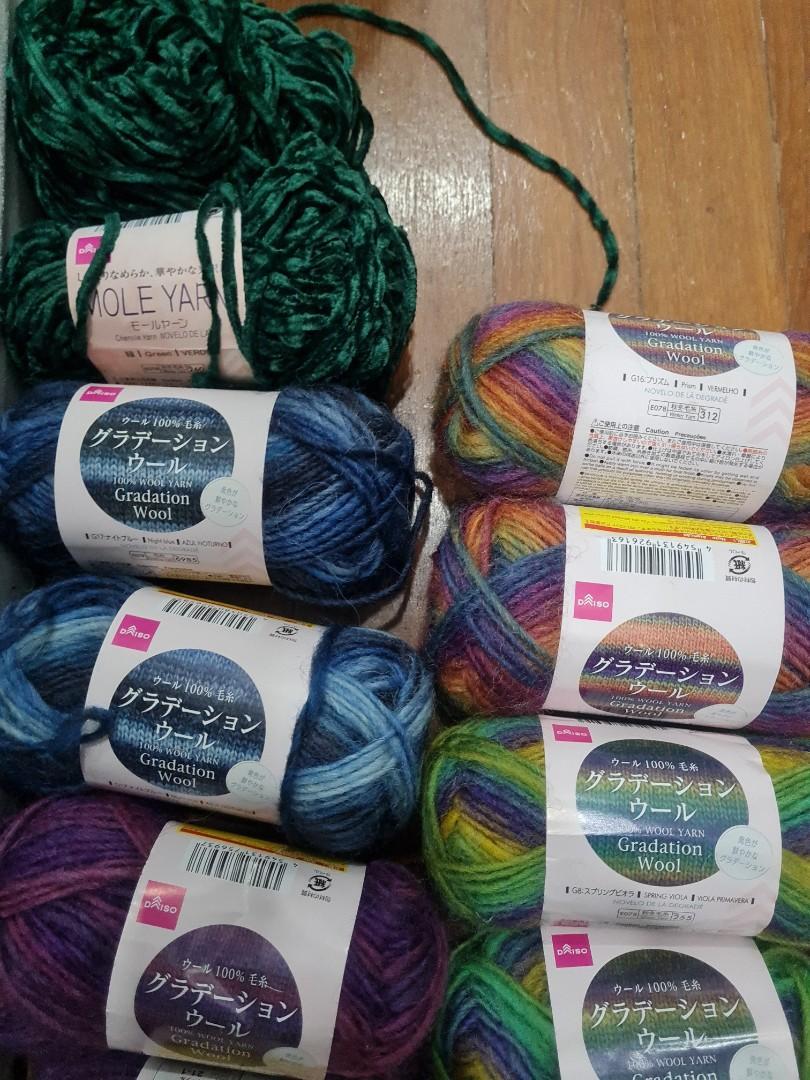 60x Daiso Yarn crochet knitting set, Hobbies & Toys, Stationery & Craft