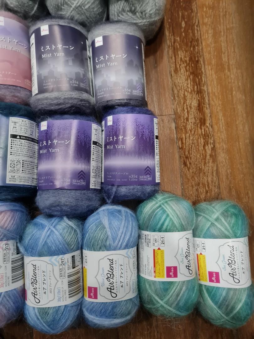 60x Daiso Yarn crochet knitting set, Hobbies & Toys, Stationery & Craft