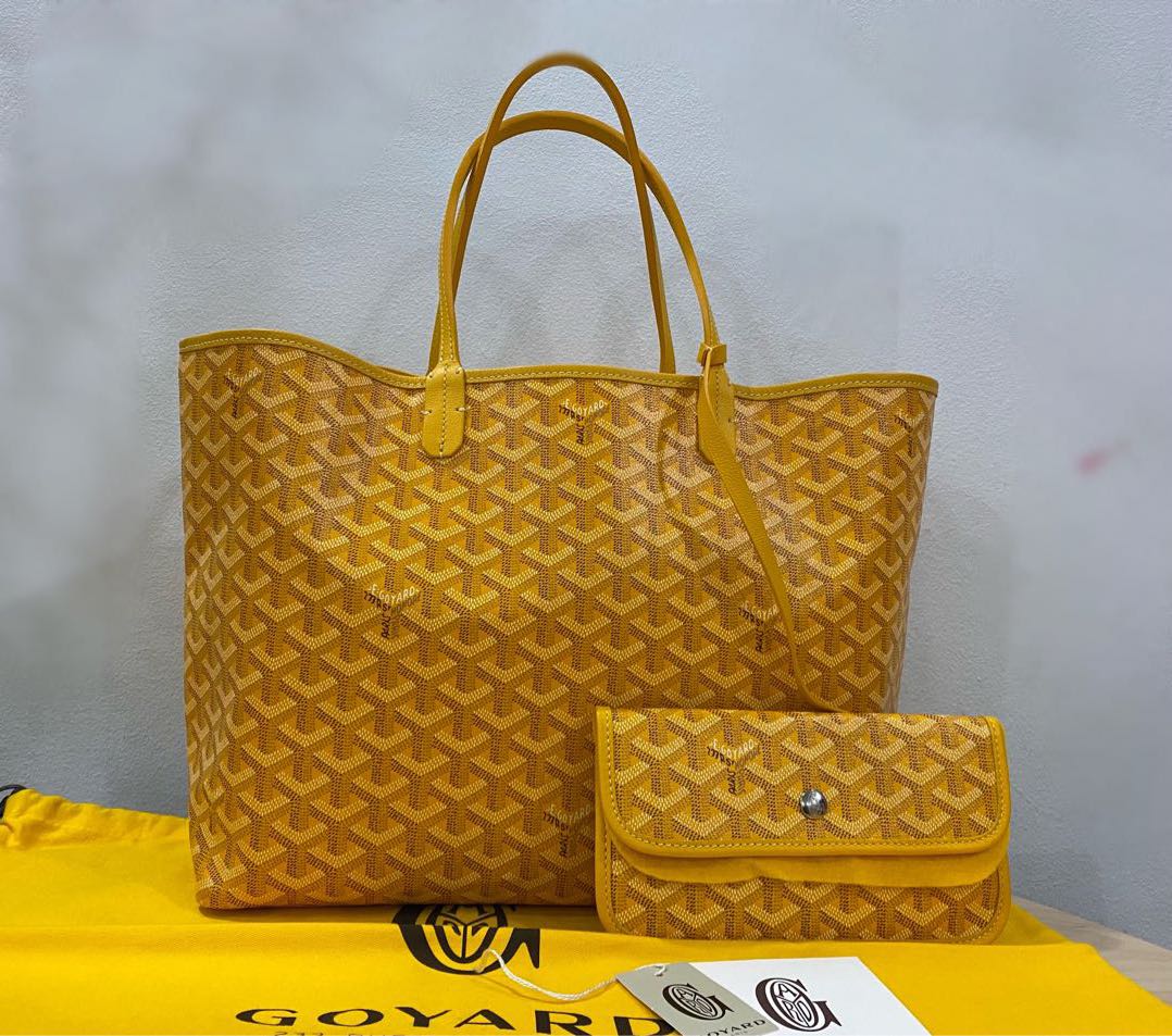 GOYARD St. Louis PM Yellow Leather Shoulder Bag-PGY121801