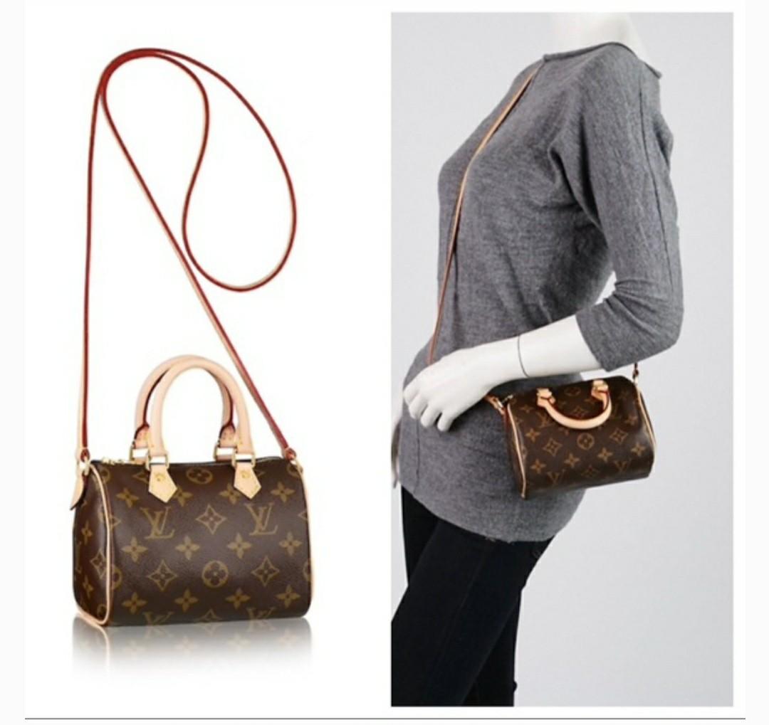 Women's bag New LOUIS VUITTON/ NANO SPEEDY bag/ crossbody bag / 100%  authentic, Luxury, Bags & Wallets on Carousell